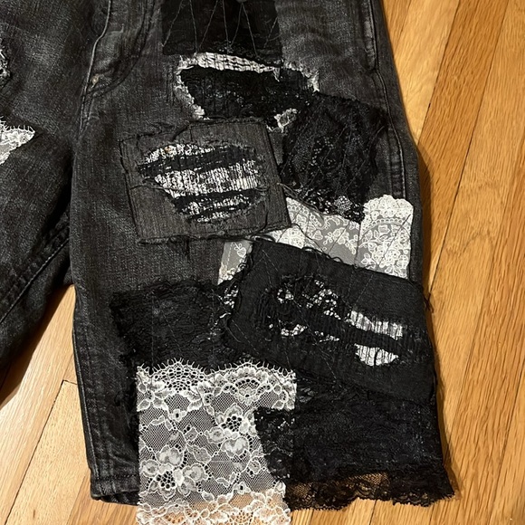 Junya watanabe Comme des garçon distressed lace patches shorts XS - Picture 6 of 7